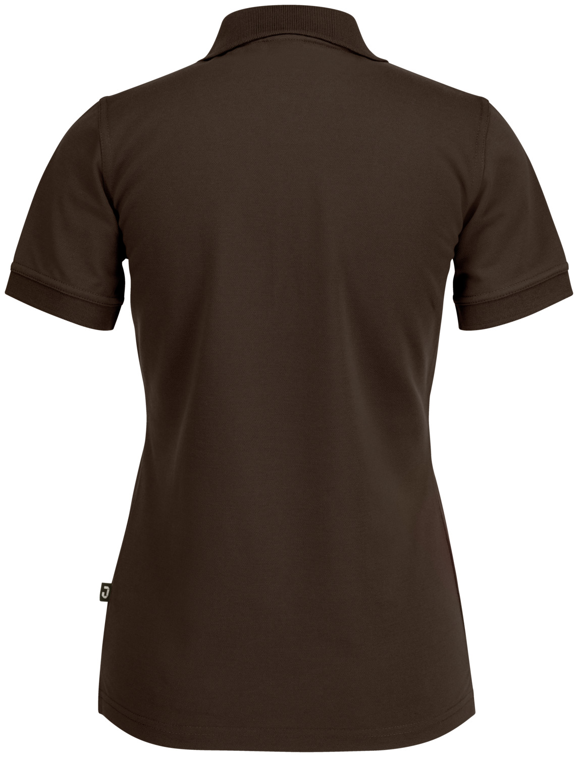 Jobeline Fly Women's Short-Sleeved Polo Shirt, Coca Brown, Size S, Superwash Polyester Cotton Blend, Straight Fit, OEKO-TEX Standard 100 Certified