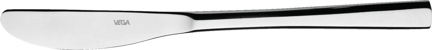VEGA LUSINI Solutions GmbH Mini knife Madrid Mini-Messer Madrid Mini knife Madrid; 13.5 cm (L); silver, handle silver; 12 piece / pack Mini-Messer Madrid; 13.5 cm (L); silber, Griff silber; 12 Stück / Pack Chrome stainless steel 13/0. Mini knife in a simple, neutral design. Mirror polished. Ideally suited for finger food and buffets. Material thickness 3 mm (measured at the strongest point of the table fork). Dishwasher safe. Chrom-Edelstahl 13/0, rostfrei. Mini-Messer in schlichtem, neutralem Design. Hochglanzpoliert. Für Fingerfood und Buffet bestens geeignet. Gastronomiegerechte Materialstärke 3 mm (gemessen an der stärksten Stelle der Menügabel). Spülmaschinenfest.
