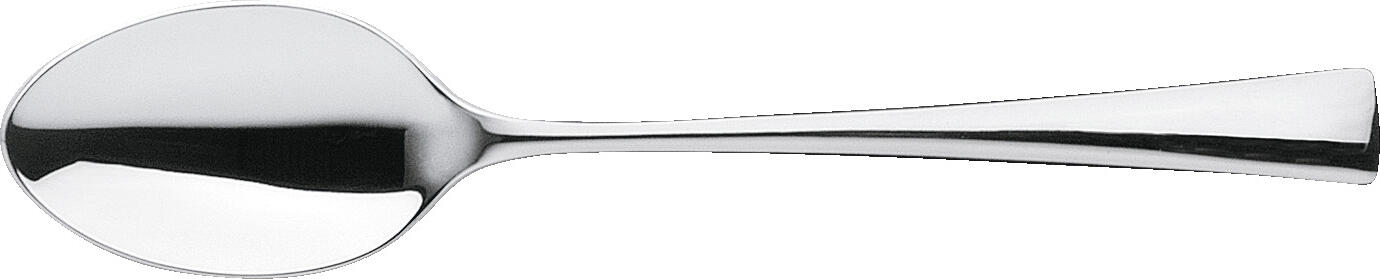 VEGA LUSINI Solutions GmbH Starter/Dessert spoon Controverse Vorspeisen-/Dessertlöffel Controverse Starter/Dessert spoon Controverse; 17.9 cm (L); silver, handle silver; 12 piece / pack Vorspeisen-/Dessertlöffel Controverse; 17.9 cm (L); silber, Griff silber; 12 Stück / Pack Chrome-nickel stainless steel 18/10. Modern starter/dessert spoon. Mirror polished. Handle widens towards the back. Material thickness 3.5 mm (measured at the strongest point of the table fork). Dishwasher safe. Chrom-Nickel-Edelstahl 18/10, rostfrei. Moderner Vorspeisen-/Dessertlöffel. Hochglanzpoliert. Nach hinten breiter werdender Griff. Gastronomiegerechte Materialstärke 3,5 mm (gemessen an der stärksten Steller der Menügabel). Spülmaschinenfest.
