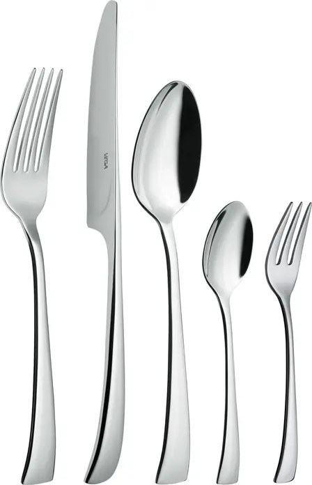 VEGA Controverse Ice Cream and Long Drink Spoon, 18/10 Chrome-Nickel Stainless Steel, Mirror Polished, 19.4 cm, Silver