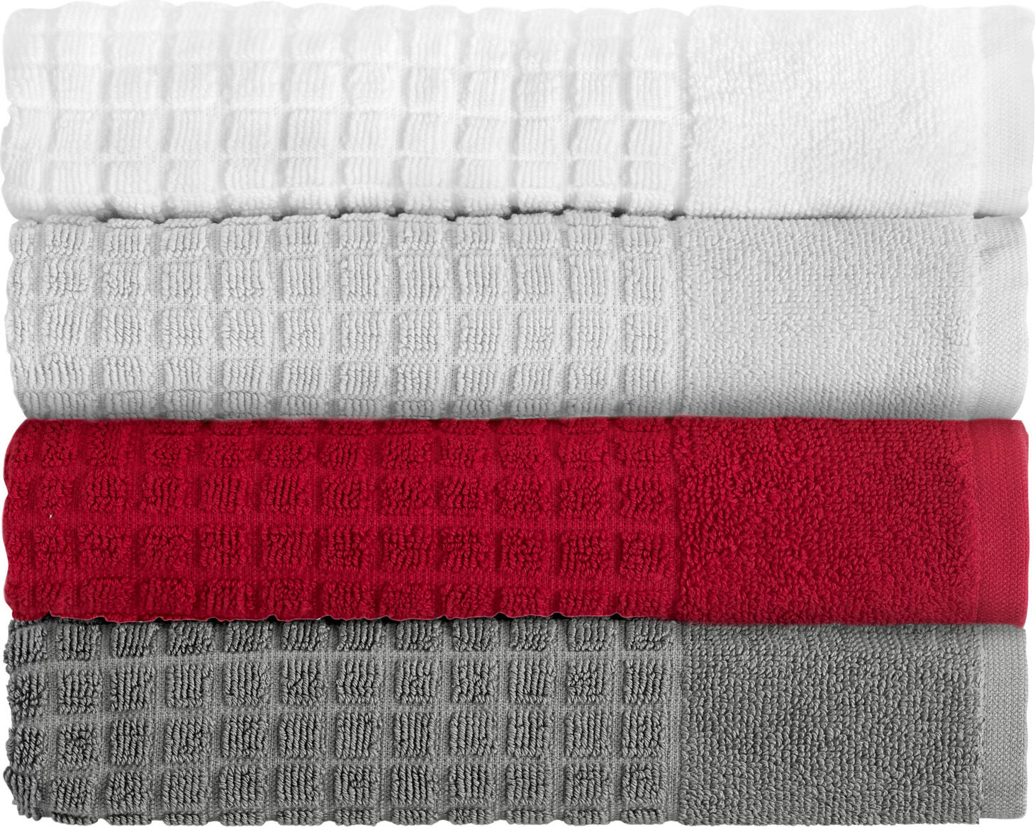 ERWIN M. LUSINI Karos Shower Towel, 100% Cotton, 70 x 140 cm, Silver, Walk Terry Check Design, OEKO-TEX Standard 100, Hotel Quality