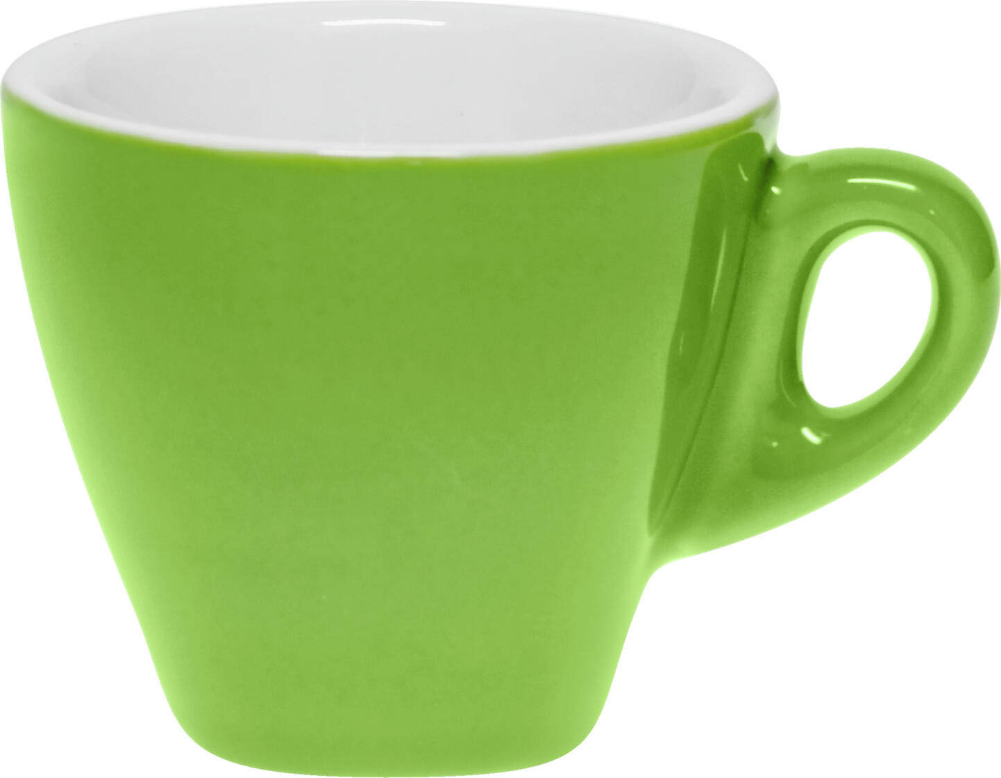PULSIVA LUSINI Solutions GmbH Espresso cup Joy 2.0 Espressotasse Joy 2.0 Espresso cup Joy 2.0; 80 ml, 6.5x5.8 cm (ØxH); green; round; 6 piece / pack Espressotasse Joy 2.0; 80 ml, 6.5x5.8 cm (ØxH); grün; rund; 6 Stück / Pack Espresso cup made of colored or white porcelain. White inside. Sturdy design. Dishwasher safe and microwaveable. Espresso-Obertasse aus farbigem oder weißem Porzellan. Innenseite weiß. Stabile Ausführung. Spülmaschinenfest und mikrowellengeeignet.