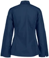 Jobeline Carter Women's Chef's Jacket, Long-Sleeved Polyester Cotton Blend, Breathable Mesh Inserts, Concealed Snap Placket, Navy