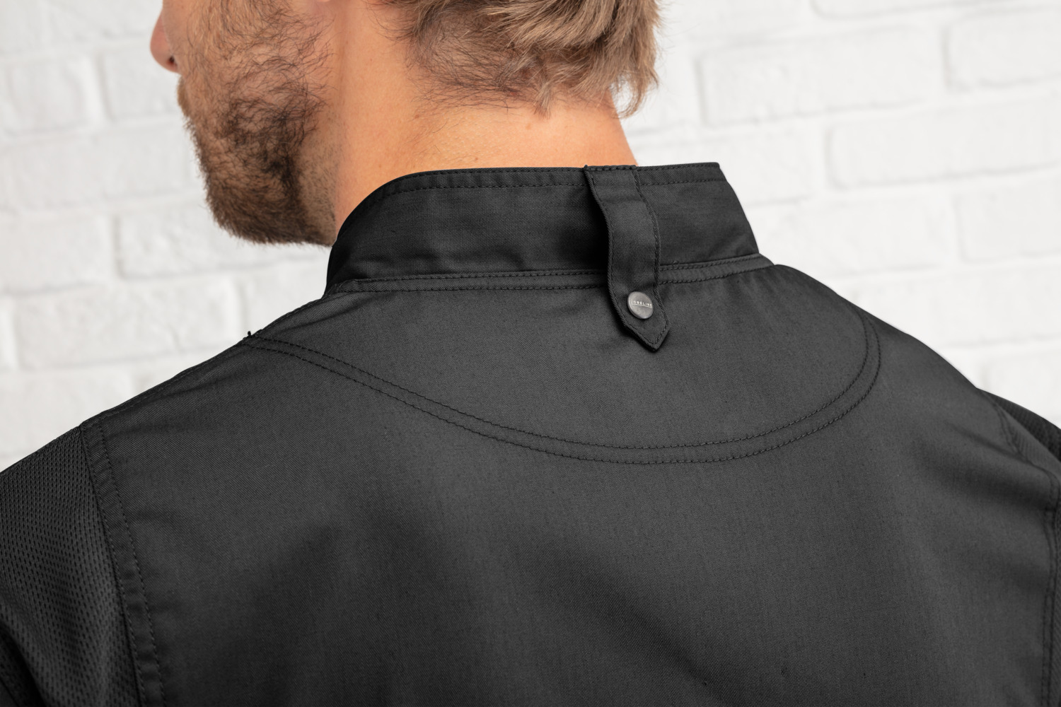 Jacket Bucatar Dame Jobeline Carter, Maneca Lunga Poliester Bumbac, Insertii Plasa Respirabila, Maneca Roll-up, Negru, Standard OEKO-TEX 100