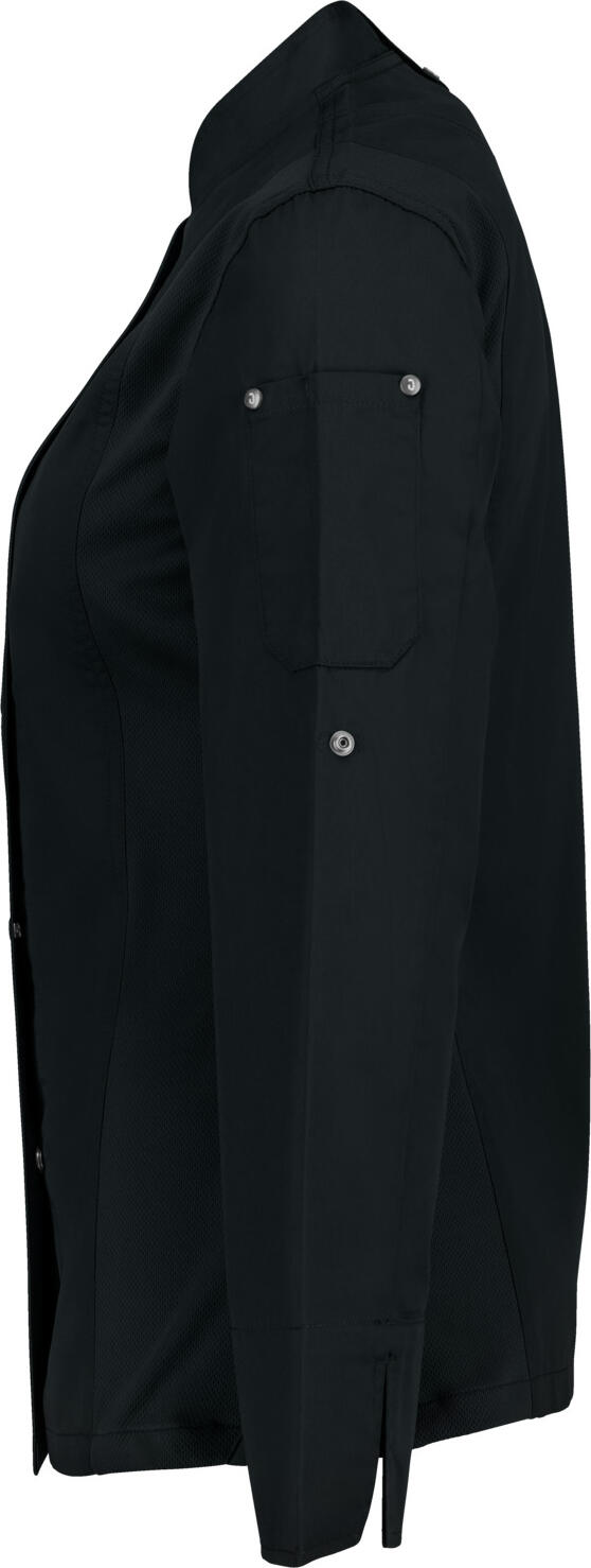 Jacket Bucatar Dame Jobeline Carter, Maneca Lunga Poliester Bumbac, Insertii Plasa Respirabila, Maneca Roll-up, Negru, Standard OEKO-TEX 100