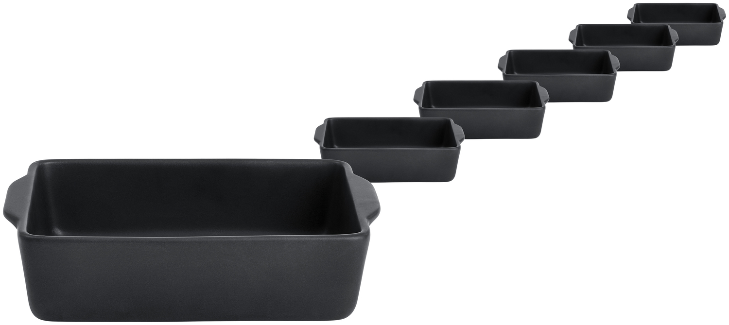 VEGA Ferry Rectangular Stoneware Clay Baking Dish with Handles, 450 ml, 17.5 x 11 x 4.5 cm, Matt Glazed, Microwave and Dishwasher Safe