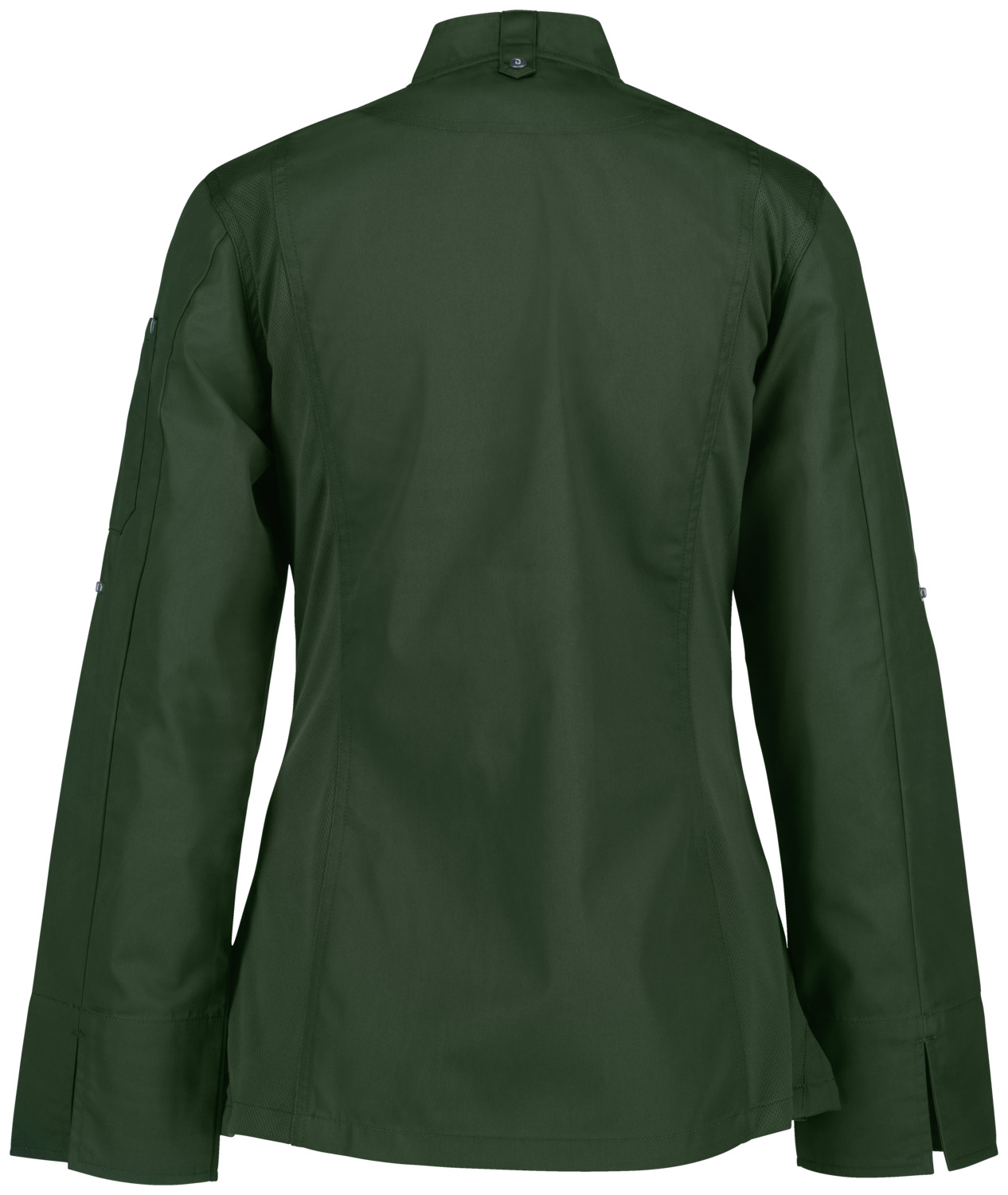 Jobeline Carter Women's Long-Sleeved Chef Jacket, 65% Polyester 35% Cotton, Breathable Mesh Inserts, Roll-up Sleeves, Slightly Waisted, Size 54