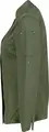 Jobeline Carter Women's Chef Jacket, Long-Sleeved Polyester Cotton Blend, Breathable Mesh Inserts, Roll-up Sleeves, Olive, OEKO-TEX Standard 100