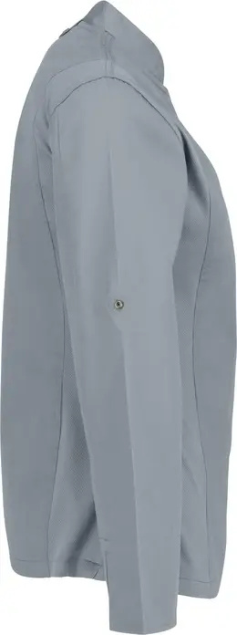 Jacketă Bucatar Jobeline Carter pentru femei, mâneci lungi, 65% poliester 35% bumbac, inserții de plasă respirabilă, mâneci retractabile, gri own