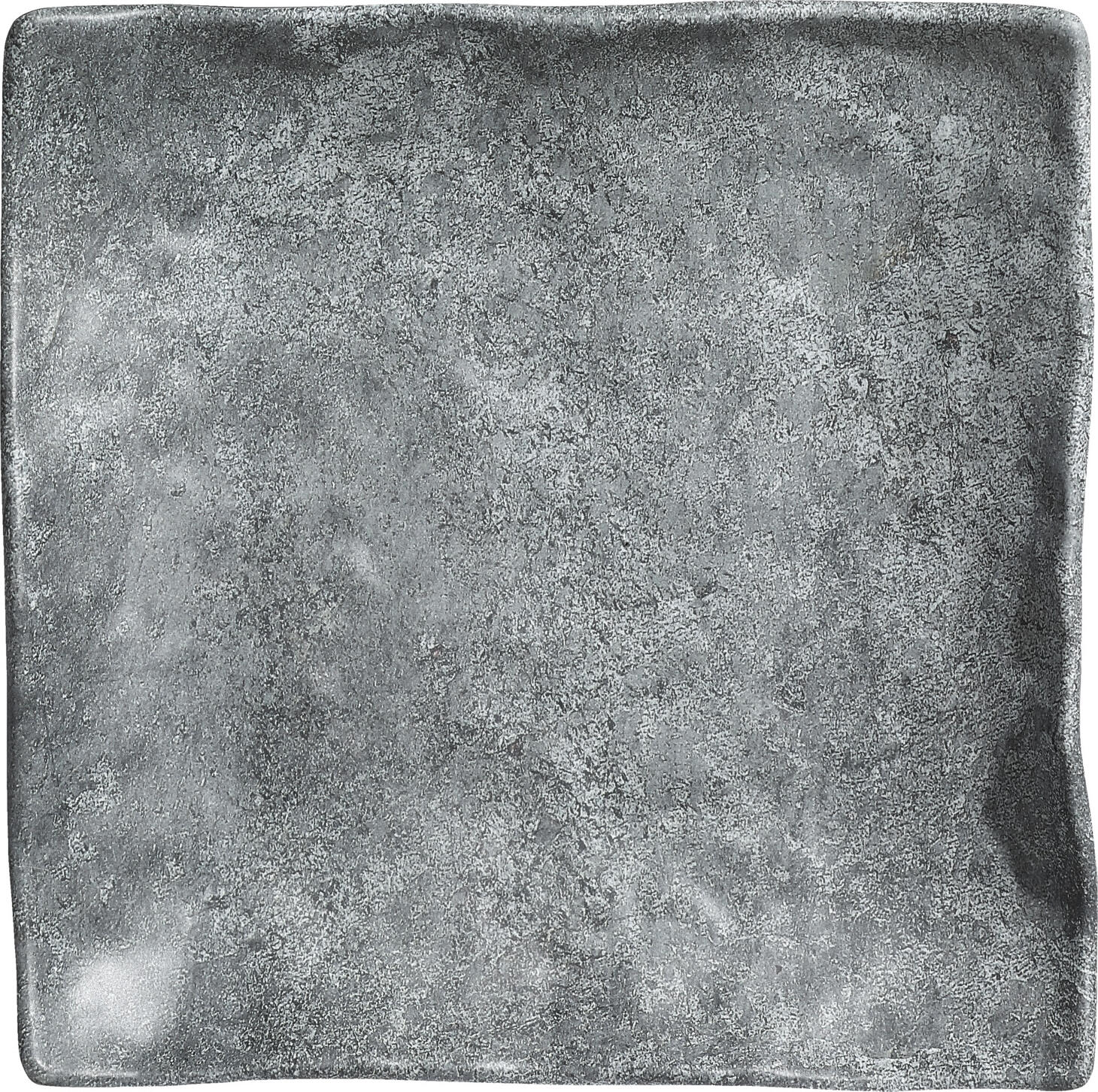 VEGA Clawson Square Platter, Grey Stone Look Melamine, Break Resistant, Dishwasher Safe, 20 x 20 x 3.3 cm