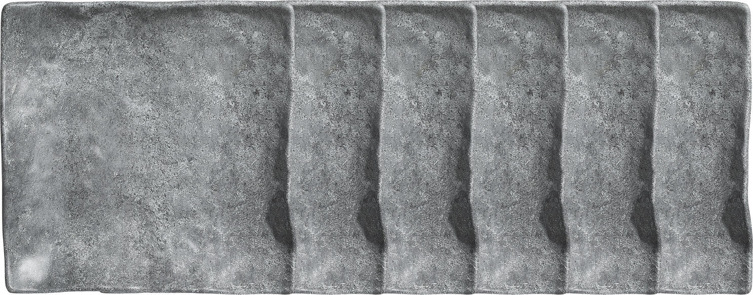 VEGA Clawson Square Platter, Grey Stone Look Melamine, Break Resistant, Dishwasher Safe, 20 x 20 x 3.3 cm
