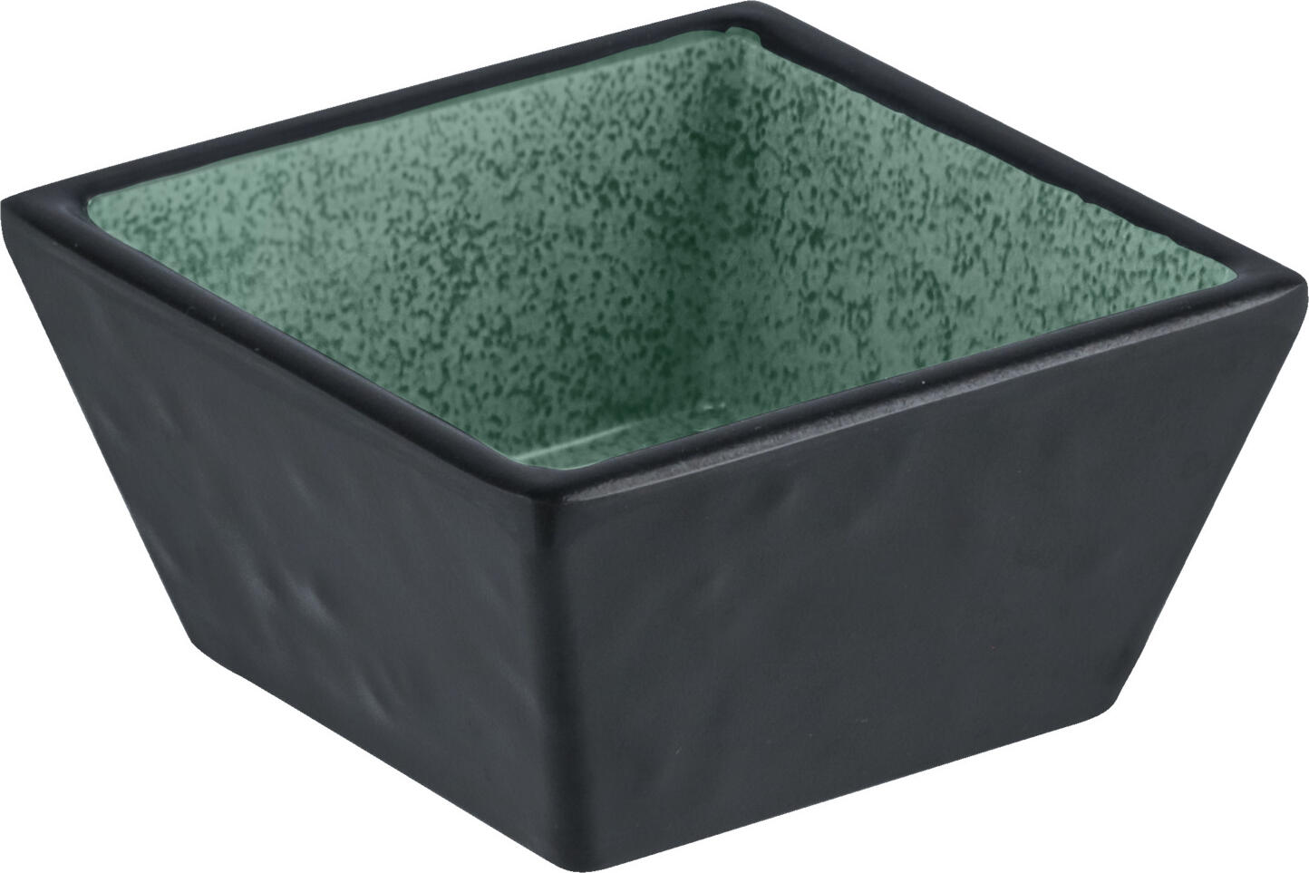 VEGA LUSINI Tuska Stone Look Melamine Bowl, Square, 38 ml, 2.8 cm, Set of 6 pieces, Impact and Break Resistant, Dishwasher Safe, -30°C to +70°C