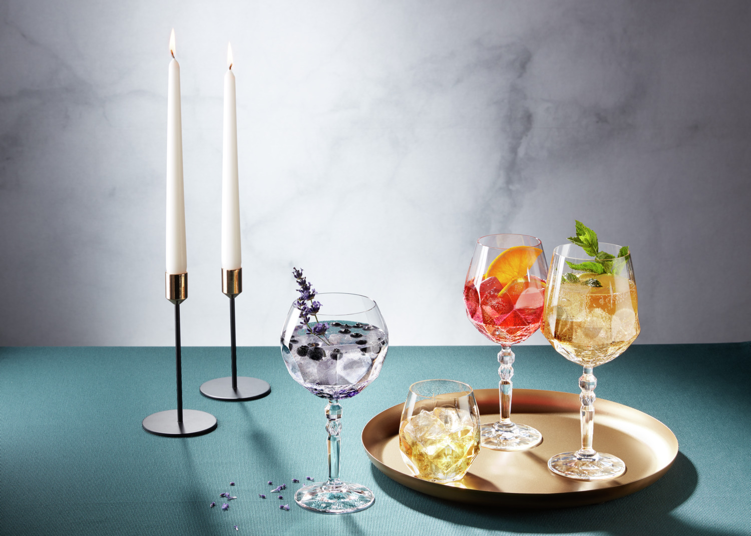 RCR Alkemist Whisky and Cocktail Glasses, 380ml Crystal Glass, Faceted Modern Design, Made in Italy, Dishwasher Safe