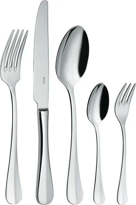 VEGA LUSINI Baguette Fish Knife, 19.8 cm, 18/10 Chrome-Nickel Stainless Steel, Mirror Polished, 3mm Thickness, Dishwasher Safe, Silver