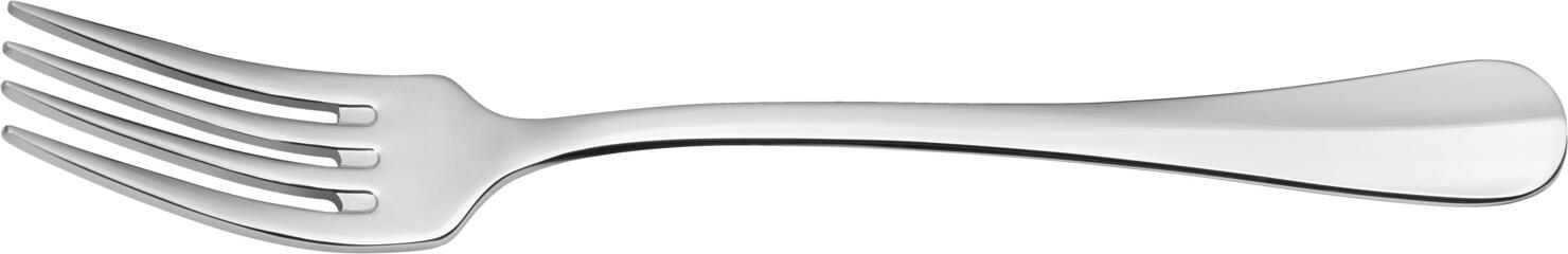 VEGA LUSINI Solutions GmbH Table fork Baguette Menügabel Baguette Table fork Baguette; 20.1 cm (L); silver, handle silver; 12 piece / pack Menügabel Baguette; 20.1 cm (L); silber, Griff silber; 12 Stück / Pack Chrome-nickel stainless steel 18/10. Classic and timeless table fork. Mirror polished. Material thickness 3 mm (measured at the strongest point of the table fork). Dishwasher safe. Chrom-Nickel-Edelstahl 18/10, rostfrei. Klassische und zeitlose Menügabel. Hochglanzpoliert. Gastronomiegerechte Materialstärke 3 mm (gemessen an der stärksten Stelle der Menügabel). Spülmaschinenfest.