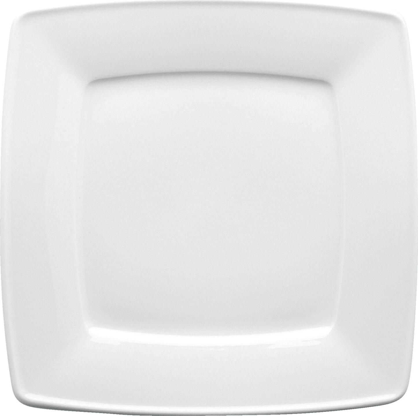 VEGA LUSINI Solutions GmbH Plate Melbourne flat Teller Melbourne flach Plate Melbourne flat; 28x28 cm (LxW); white; square; 6 piece / pack Teller Melbourne flach; 28x28 cm (LxB); weiß; quadratisch; 6 Stück / Pack White plate made of porcelain. In square shape. Straight design. Dishwasher safe and microwaveable. Weißer Teller aus Porzellan. In eckiger Form. Geradliniges Design. Spülmaschinenfest und mikrowellengeeignet.