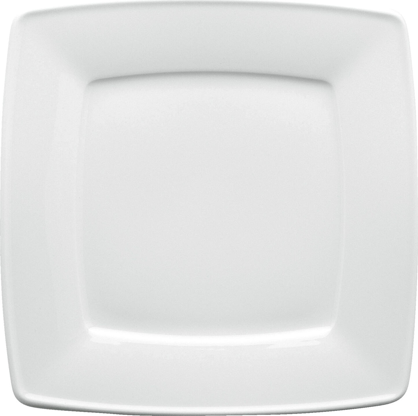 VEGA LUSINI Solutions GmbH Plate Melbourne flat Teller Melbourne flach Plate Melbourne flat; 32x32 cm (LxW); white; square; 2 piece / pack Teller Melbourne flach; 32x32 cm (LxB); weiß; quadratisch; 2 Stück / Pack White plate made of porcelain. In square shape. Straight design. Dishwasher safe and microwaveable. Weißer Teller aus Porzellan. In eckiger Form. Geradliniges Design. Spülmaschinenfest und mikrowellengeeignet.