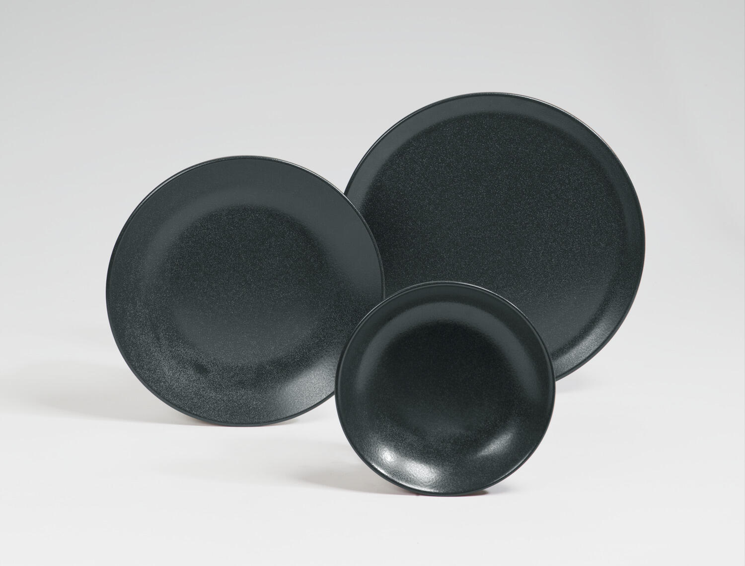 VEGA Masca Round Porcelain Bowl Set, Black, 6 pieces, 600 ml, 14 cm Diameter, 7 cm Height, Professional Catering Grade, Dishwasher and Microwave Safe