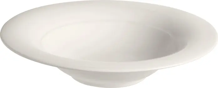 VEGA Premiora Pasta Plate, Premium Porcelain, Cream White, 30 cm Diameter, 650 ml, Scratch Resistant, Dishwasher and Microwave Safe
