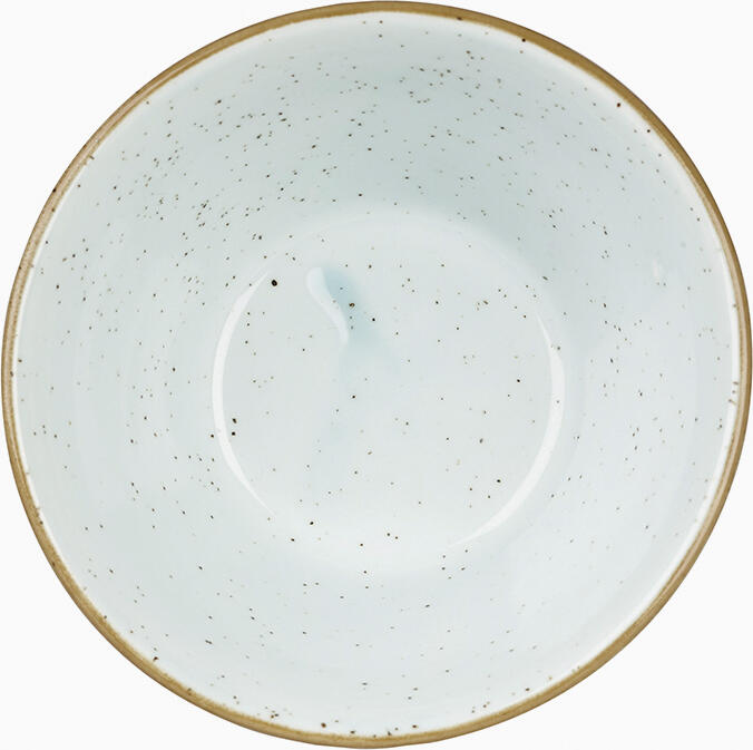 Churchill Stonecast Super Vitrified Porcelain Snack Bowl 340ml 12.1cm Light-blue/brown Dishwasher and Microwave Safe Professional Catering Grade