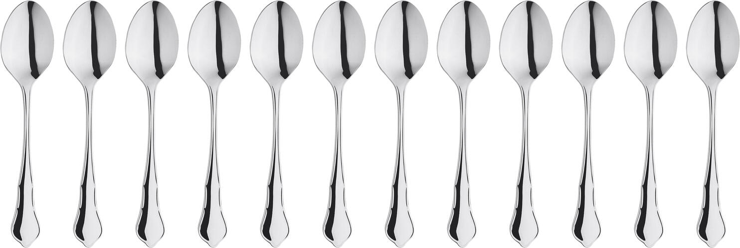 Pulsiva Malaga II Table Spoon, 18/0 Chrome Stainless Steel, Rust-free, Mirror Polished, 20.5 cm, Nickel-free, Professional Gastronomy Cutlery