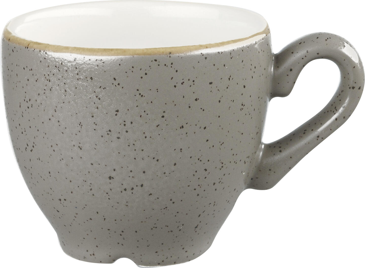 Churchill Churchill China (UK) ltd. Espresso cup Stonecast Peppercorn Espresso Tasse Stonecast Peppercorn Espresso cup Stonecast Peppercorn; 100 ml, 6.5x5.5 cm (ØxH); grey/brown; round; 12 piece / pack Espresso Tasse Stonecast Peppercorn; 100 ml, 6.5x5.5 cm (ØxH); grau/braun; rund; 12 Stück / Pack Rustic charm with an astounding effect — hand-decorated and individually inspired by the changing of the seasons, add warmth and rustic style to your table with this versatile hand-painted design, available in 15 stunning colors. Die Espresso Tasse für die Gastronomie Stonecast „Peppercorn“ von Churchill sorgt für stilvollen Kaffeegenuss im Restaurant. Als Stonecast Peppercorn Espresso Tasse ist sie perfekt auf den professionellen Einsatz abgestimmt. Eine Espresso Tasse für Profibetriebe, die durch Qualität überzeugt.