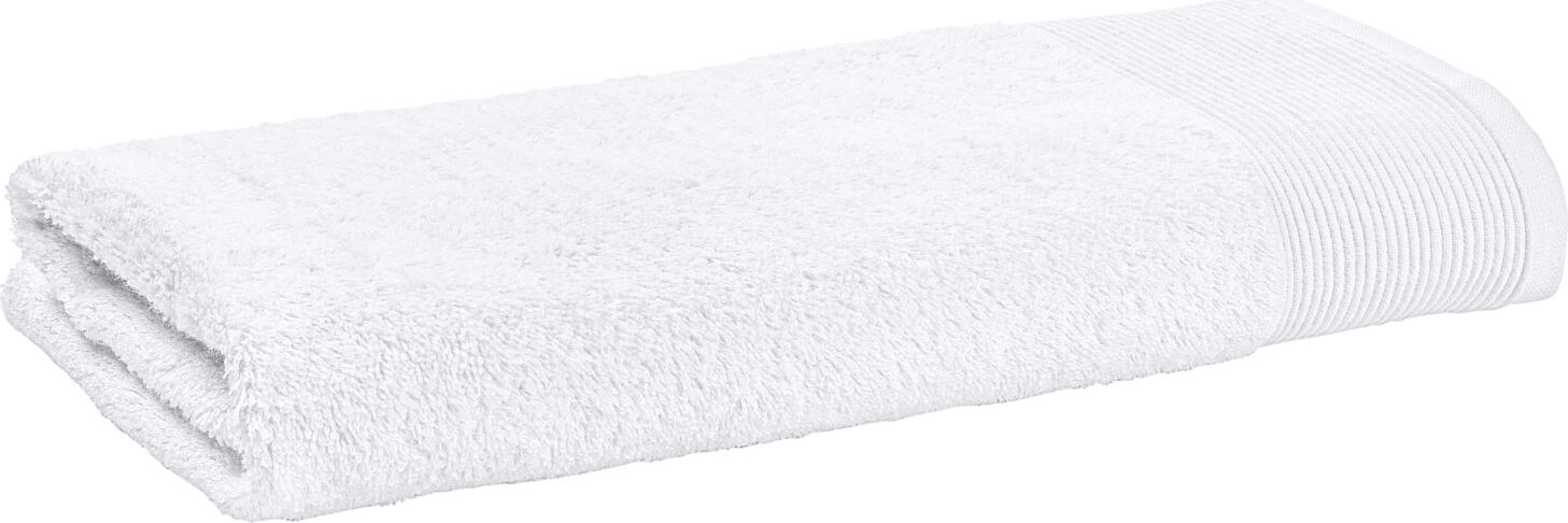 ERWIN M. LUSINI Solutions GmbH Towel Balance Handtuch Balance Towel Balance; 50x100 cm (WxL); white Handtuch Balance; 50x100 cm (BxL); weiß 60% cotton, 40% viscose (bamboo fiber). Weight approx. 600 g/m². Walk terry hand towel with a silky sheen and velvety feel. Border with a pleated look in woven structure. Viscose fiber, obtained from bamboo, is more absorbent than conventional cotton. Personalization possible. 60 % Baumwolle, 40 % Viskose (Bambusfaser). Gewicht ca. 600 g/m². Walkfrottier Handtuch mit seidigem Glanz und samtigem Griff. Bordüre mit einer Plissee-Optik in gewebter Struktur. Viskosefaser, gewonnen aus Bambus, ist saugfähiger als herkömmliche Baumwolle. Personalisierung möglich.