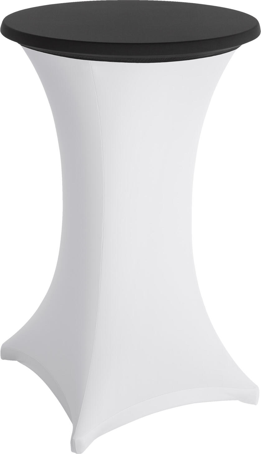 LUSINI Grace Stretch Bar Table Top Cover, Round Elastic Tablecloth for 70-80 cm Diameter Tables, Black Polyester Spandex, OEKO-TEX Standard 100