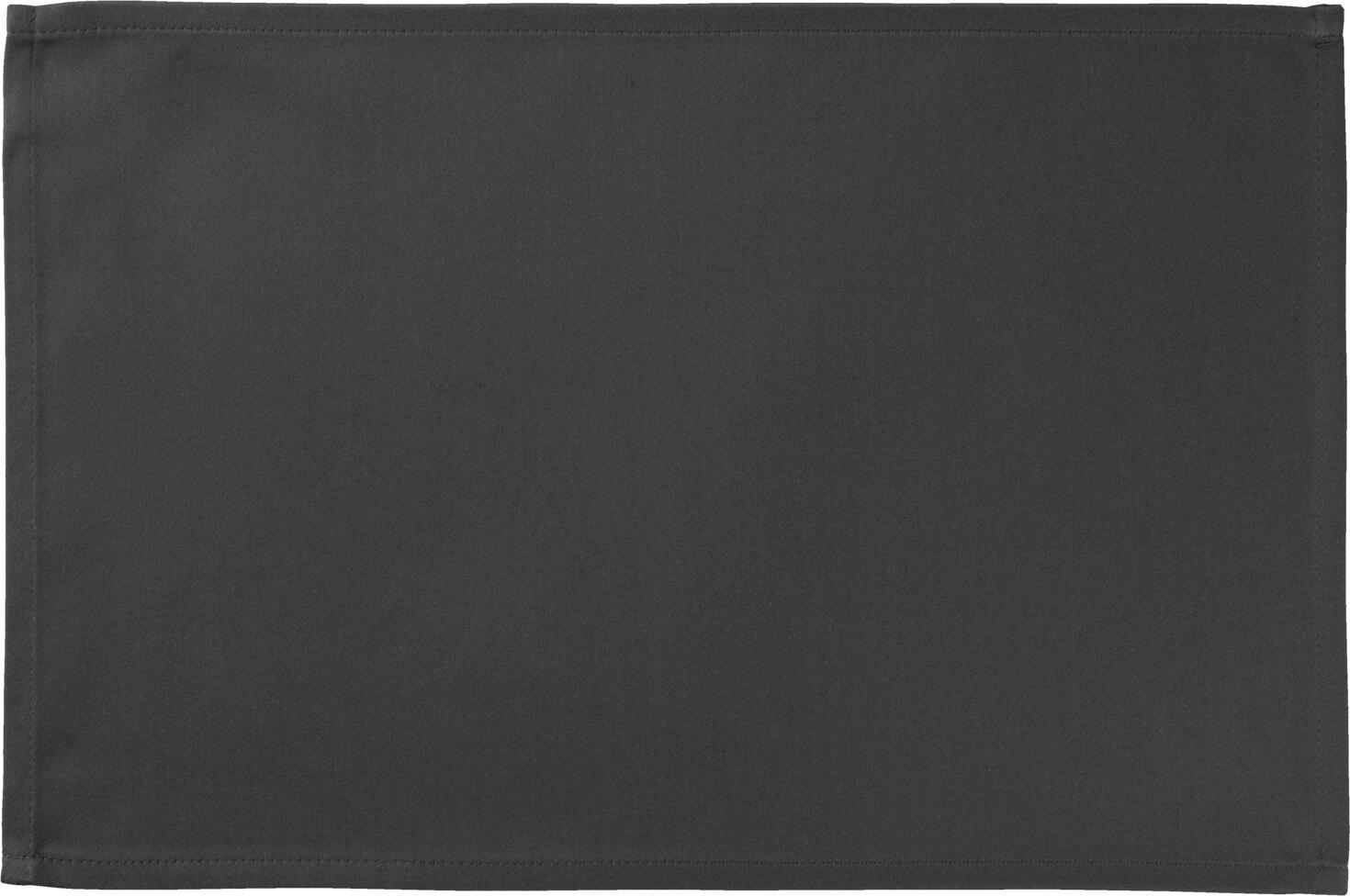 ERWIN M. LUSINI Vivienne Placemat, 30x45 cm, Dark Grey, Cotton-Polyester Blend, Plain Satin Weave, OEKO-TEX Standard 100 Certified, Durable and Easy-Care
