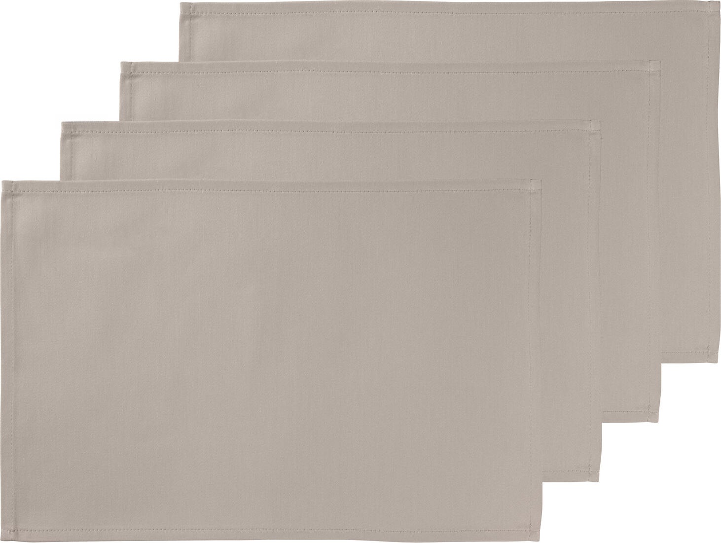 Set Servete de Masa ERWIN M. LUSINI Vivienne, 30x45 cm, Taupe, Amestec Bumbac-Poliester, Tesut Satinat, Certificare OEKO-TEX Standard 100, Rezistente