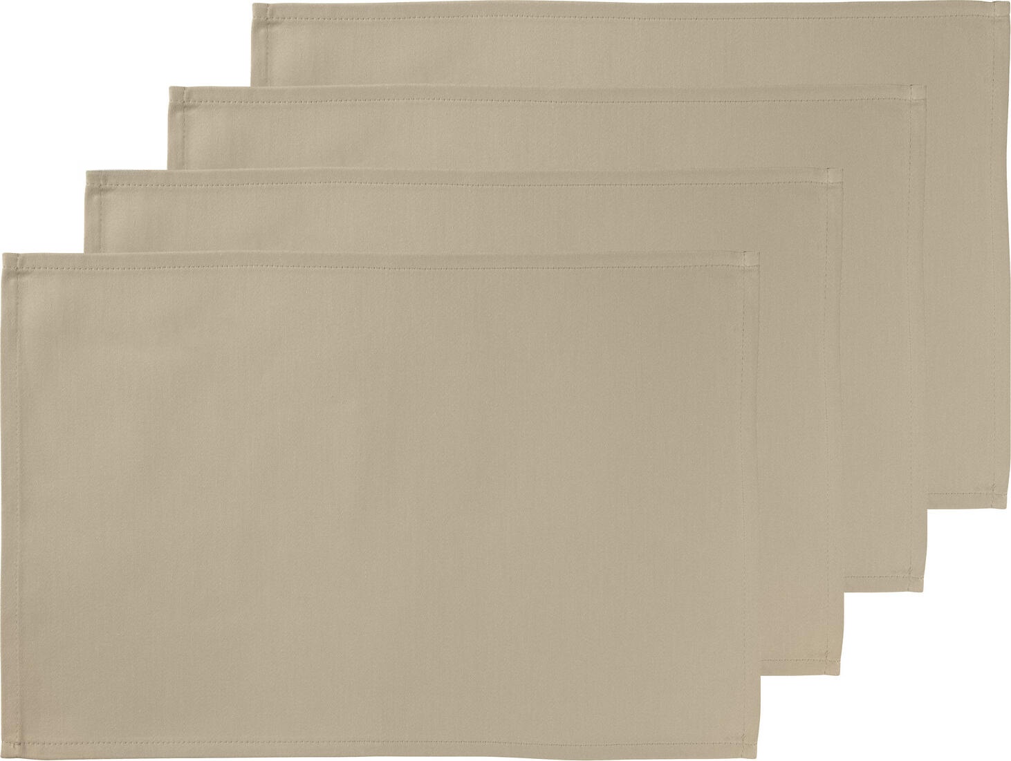 ERWIN M. LUSINI Vivienne Placemat, 30x45 cm, Sand, Cotton-Polyester Blend, Plain Satin Weave, OEKO-TEX Standard 100 Certified, Durable and Easy-Care