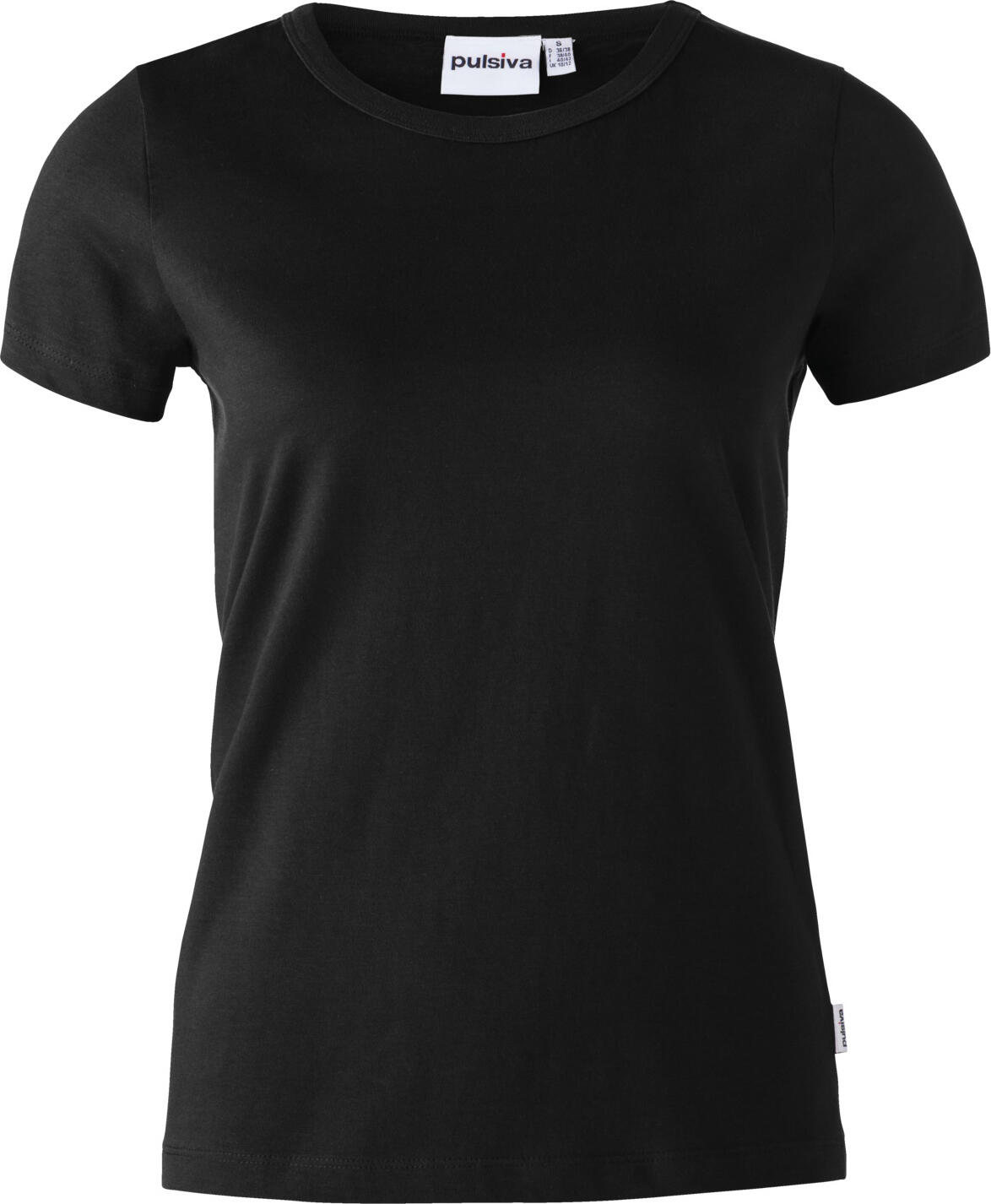 Pulsiva Jana Women's T-shirt, 100% Cotton Jersey, 160 g/m², Round Neck, Slightly Waisted Fit, Short Sleeve, Solid Color, i30137702