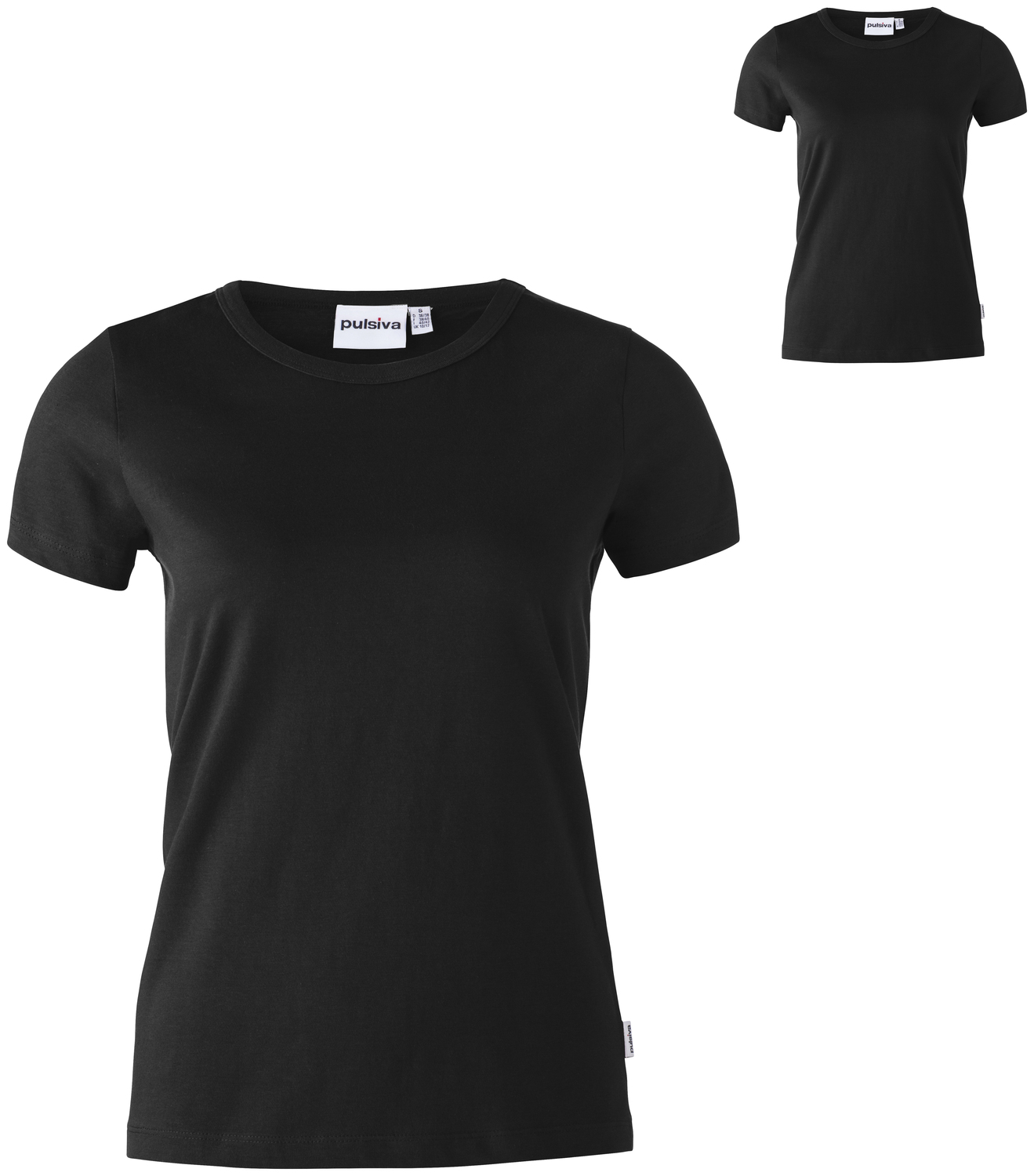 Pulsiva Jana Women's T-shirt, 100% Cotton Jersey, 160 g/m², Round Neck, Slightly Waisted Fit, Short Sleeve, Solid Color, i30137702