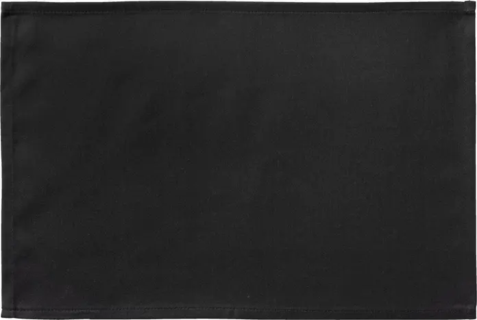 ERWIN M. LUSINI Vivienne Placemat, 30x45 cm, Black, Cotton-Polyester Blend, Plain Satin Weave, OEKO-TEX Standard 100 Certified, Durable and Easy-Care