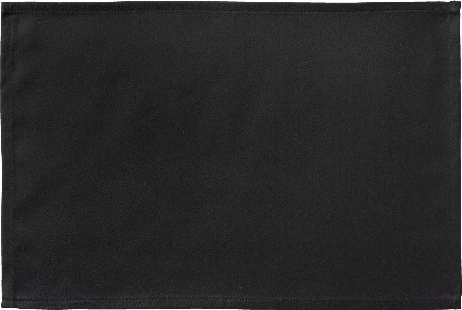 ERWIN M. LUSINI Vivienne Placemat, 30x45 cm, Black, Cotton-Polyester Blend, Plain Satin Weave, OEKO-TEX Standard 100 Certified, Durable and Easy-Care