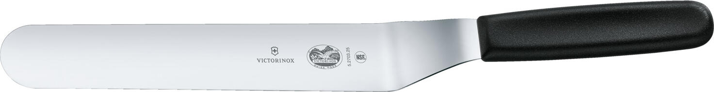 Spatula Offset Victorinox Swiss Classic 5.2703.25, Lama Flexibila din Otel Inoxidabil 25 cm, Maner Negru, Certificare NSF, Fabricata in Elvetia