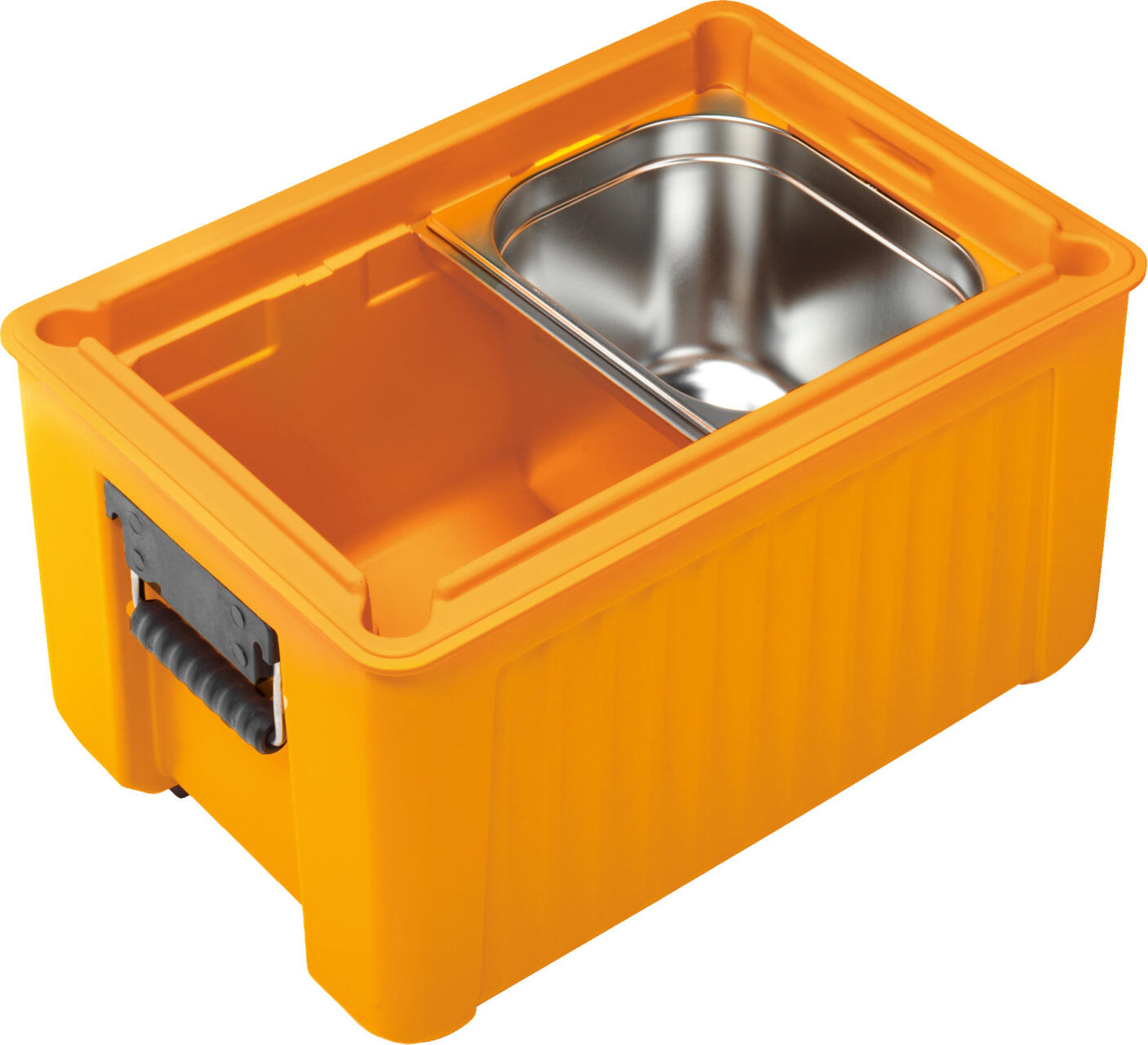 Avatherm T300 Thermo Transport Box, 28L Top Loader, Polypropylene, Orange, 62x42x40.5cm, Fits 4x GN 1/4, Stackable, Dishwasher Safe