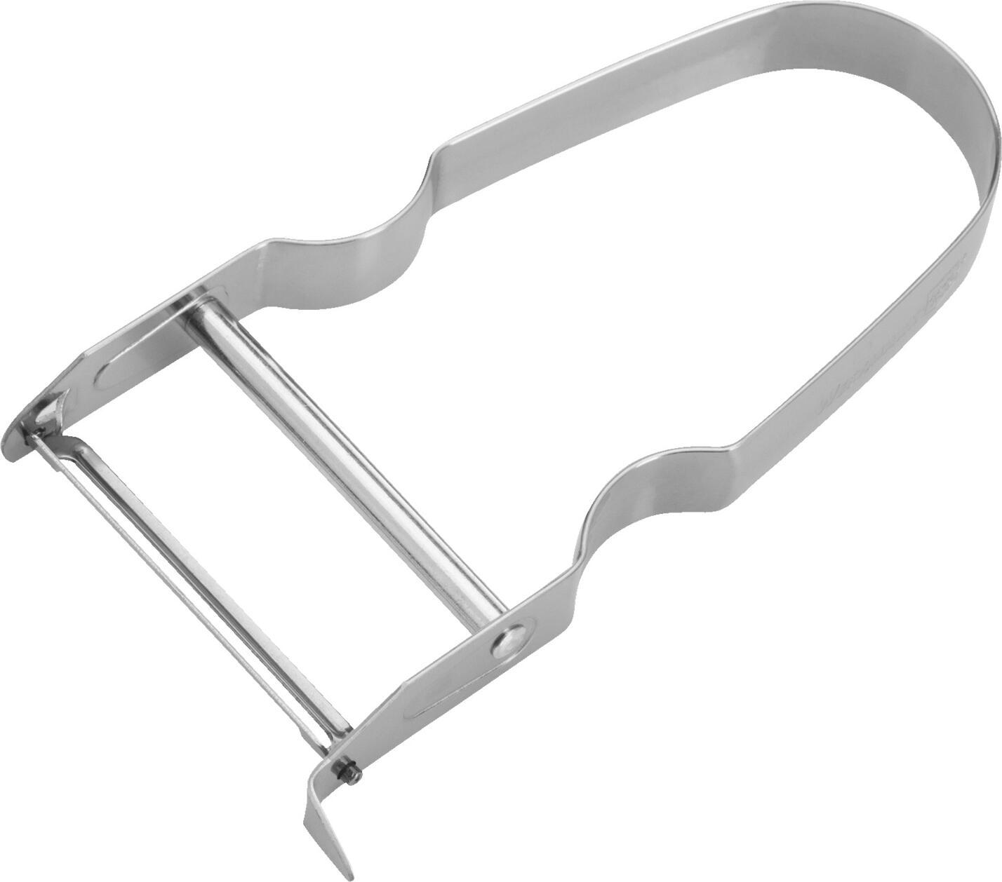 Curator de legume Westmark forma U, din otel inoxidabil rezistent la rugina, cu dispozitiv integrat pentru indepartarea defectelor, 11.5 x 6.5 cm
