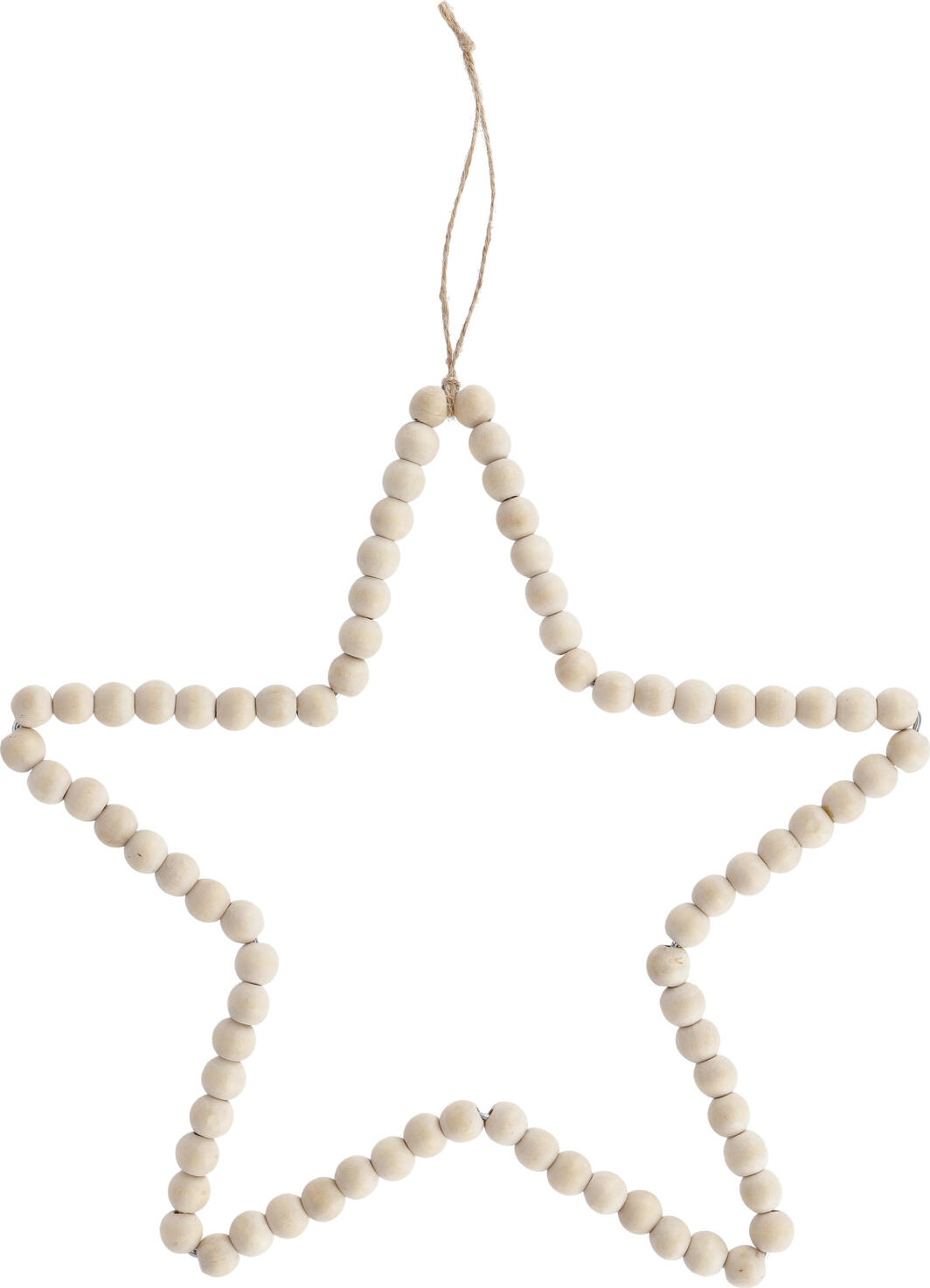 unknown LUSINI Solutions GmbH Hanging decoration Mauro Star Dekohänger Mauro Stern Hanging decoration Mauro Star; 30x1.4x28 cm (LxWxH); natural Dekohänger Mauro Stern; 30x1.4x28 cm (LxBxH); natur Star decoration made of wooden beads with hanging element. Dekostern aus Holzperlen mit Aufhänger.