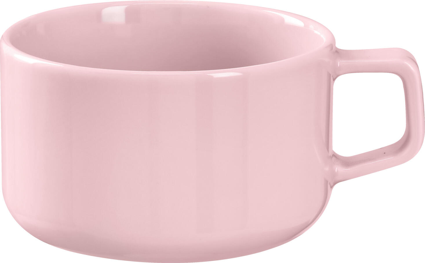VEGA Alegria Latte Cup, 330ml Capacity, 64mm Height Porcelain Milk Coffee Cup, Rose, Dishwasher and Microwave Safe, Round Shape