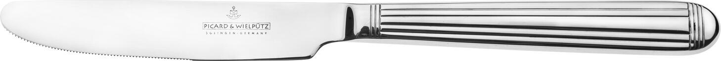 Picard + Wielpütz Picard & Wielpütz GmbH & Co. KG Table knife Marina hollow-handled Menümesser Marina Hohlheft Table knife Marina hollow-handled; 22.7 cm (L); silver; 12 piece / pack Menümesser Marina Hohlheft; 22.7 cm (L); silber; 12 Stück / Pack Cutlery from the Picard & Wielpütz brand in a timeless design. Besteck der Marke Picard & Wielpütz in zeitlosem Design.