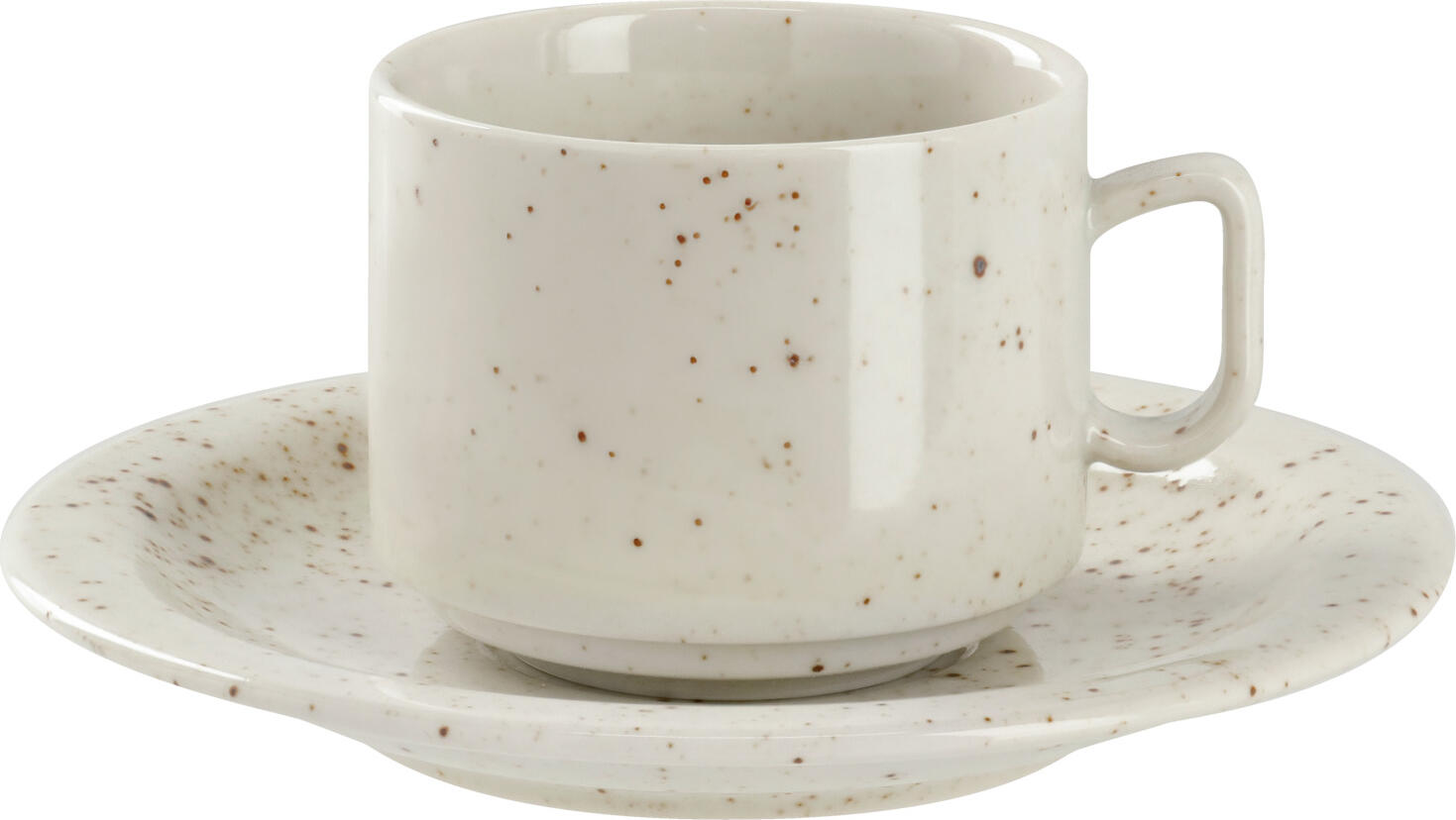 VEGA LUSINI Alessia Coffee Mug, 190ml (75 x 63 mm) Speckled Colored Porcelain, Stackable Design, Dishwasher and Microwave Safe