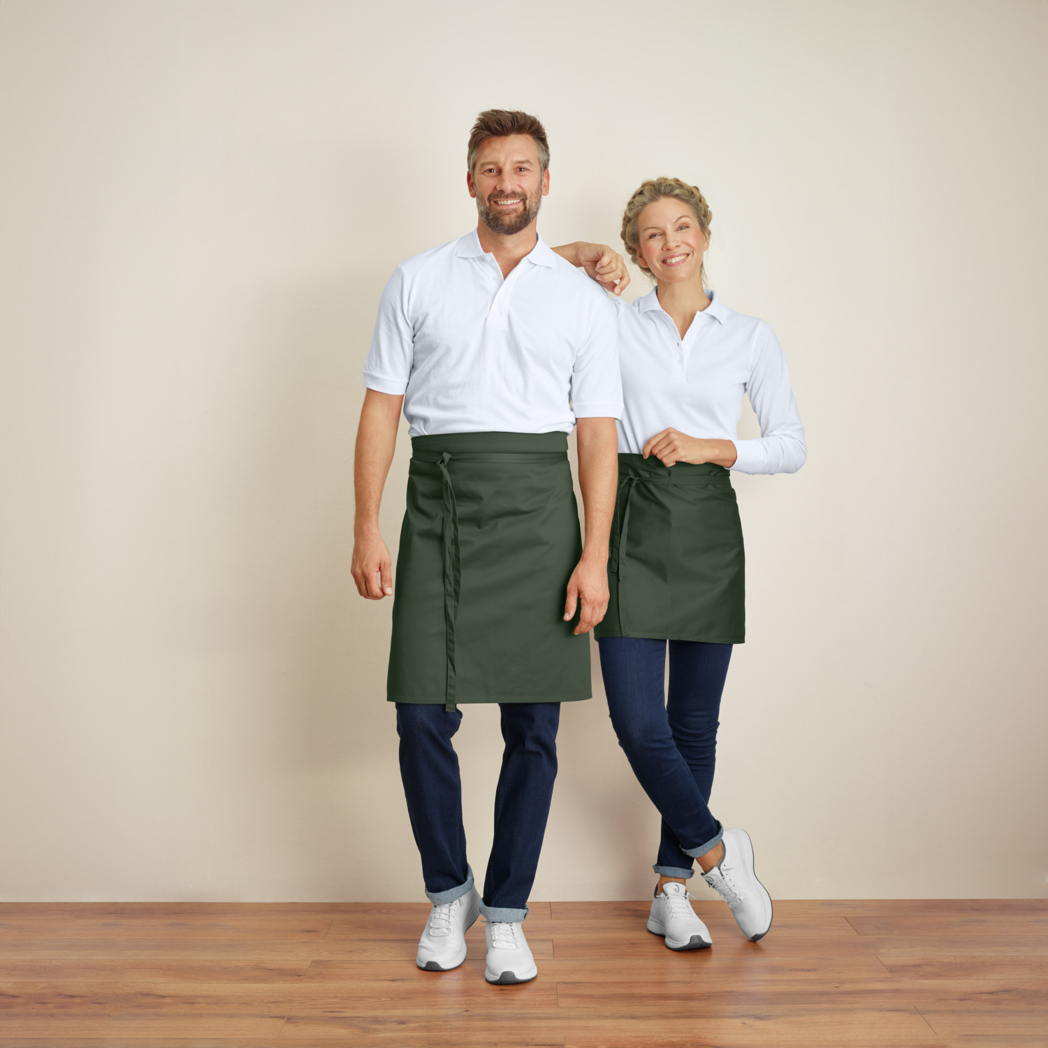 Jobeline Botero Waist Apron, 60 x 80 cm, Polyester-Cotton Blend, OEKO-TEX Standard 100, Durable Easy-Care Fabric