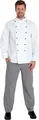 Pulsiva Realo Unisex Chef Jacket, Long Sleeve, Double-Breasted 6-Button Closure, 65% Polyester 35% Cotton, 185 g/m², White