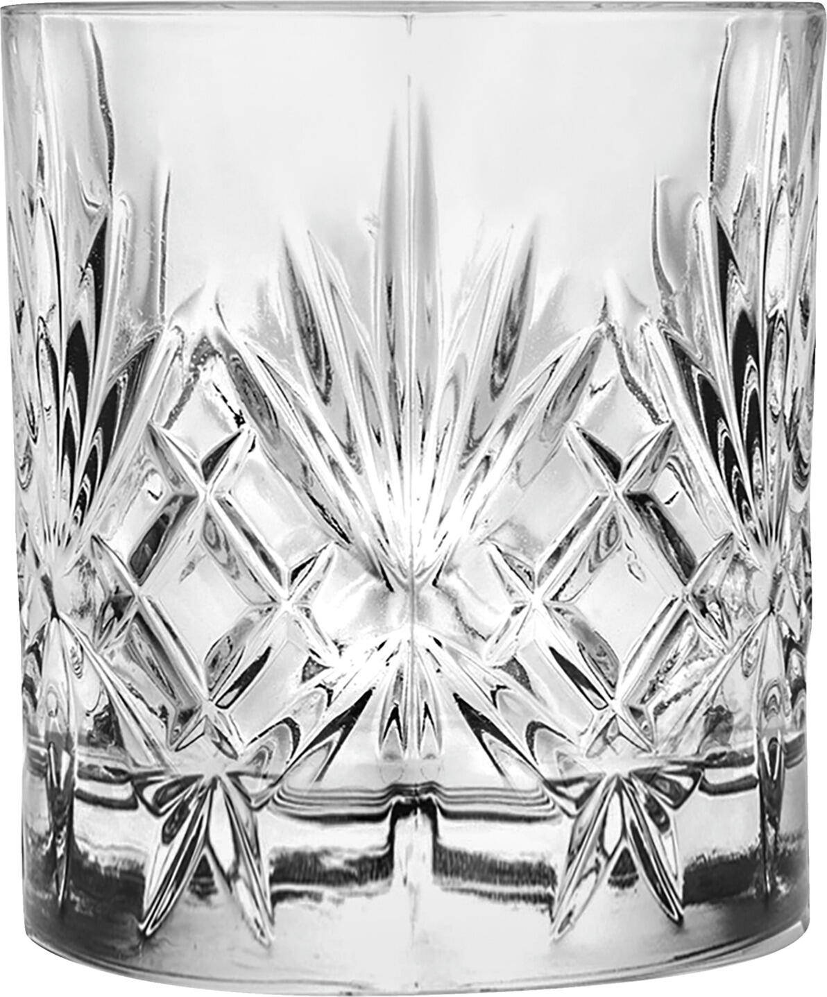 Pahar de baxiat RCR Melodia, din cristal LUXION cu aspect de taietura, 240 ml, transparent, rezistent la spala masini, rezistenta ridicata la impact