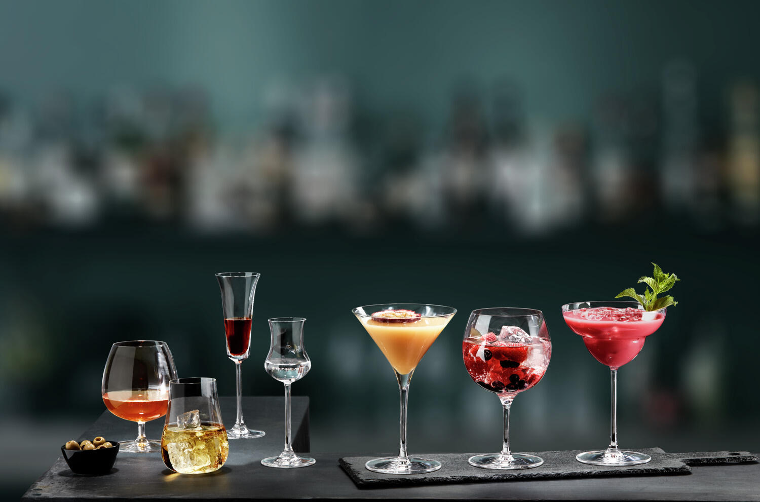 NUDE Pasabahce Vintage High-Quality Crystal Gin and Tonic Glass Set, Dishwasher Safe Elegant Glass Collection