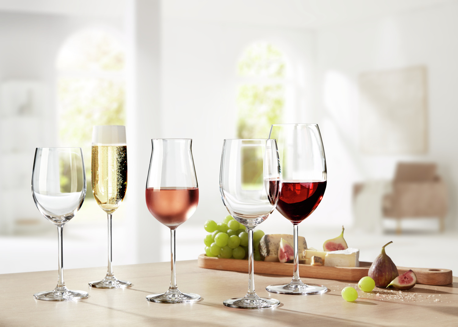 NUDE Vintage Red Wine Glass, 600ml Mouth-Blown High-Quality Crystal Glass, 24cm Height, Dishwasher Safe, Transparent