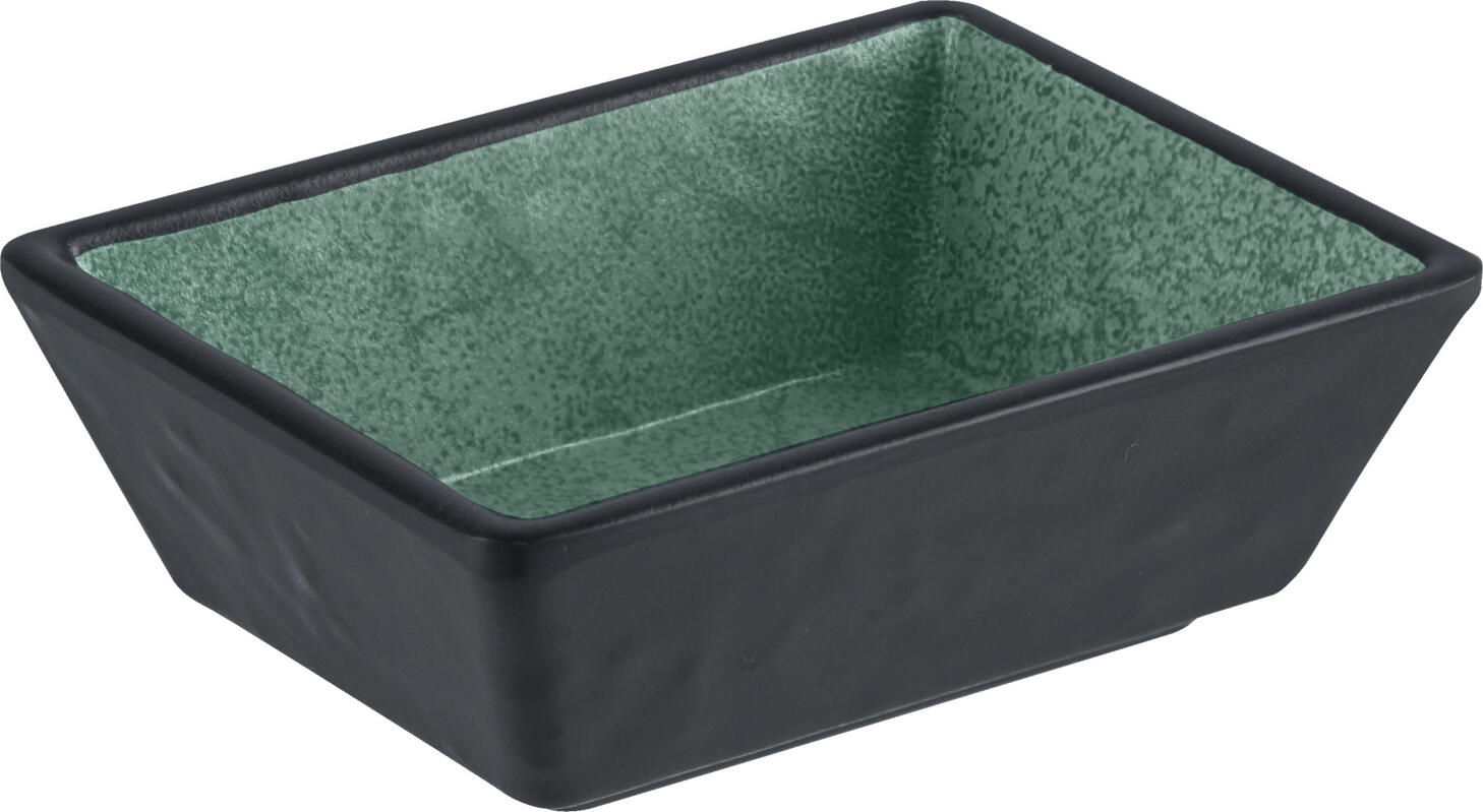 VEGA LUSINI Tuska Stone Look Melamine Rectangular Bowl, 75 ml, 2.9 cm Height, Impact and Break Resistant, Dishwasher Safe, -30°C to +70°C