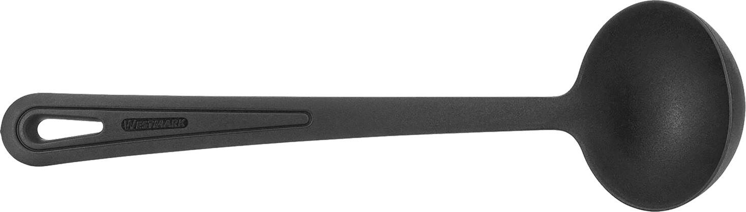 Westmark Gentle Soup Ladle, High-Quality Polyamide, Heat Resistant up to 210°C, 31.5 cm, Black, Dishwasher Safe, Suitable for Coated Cookware