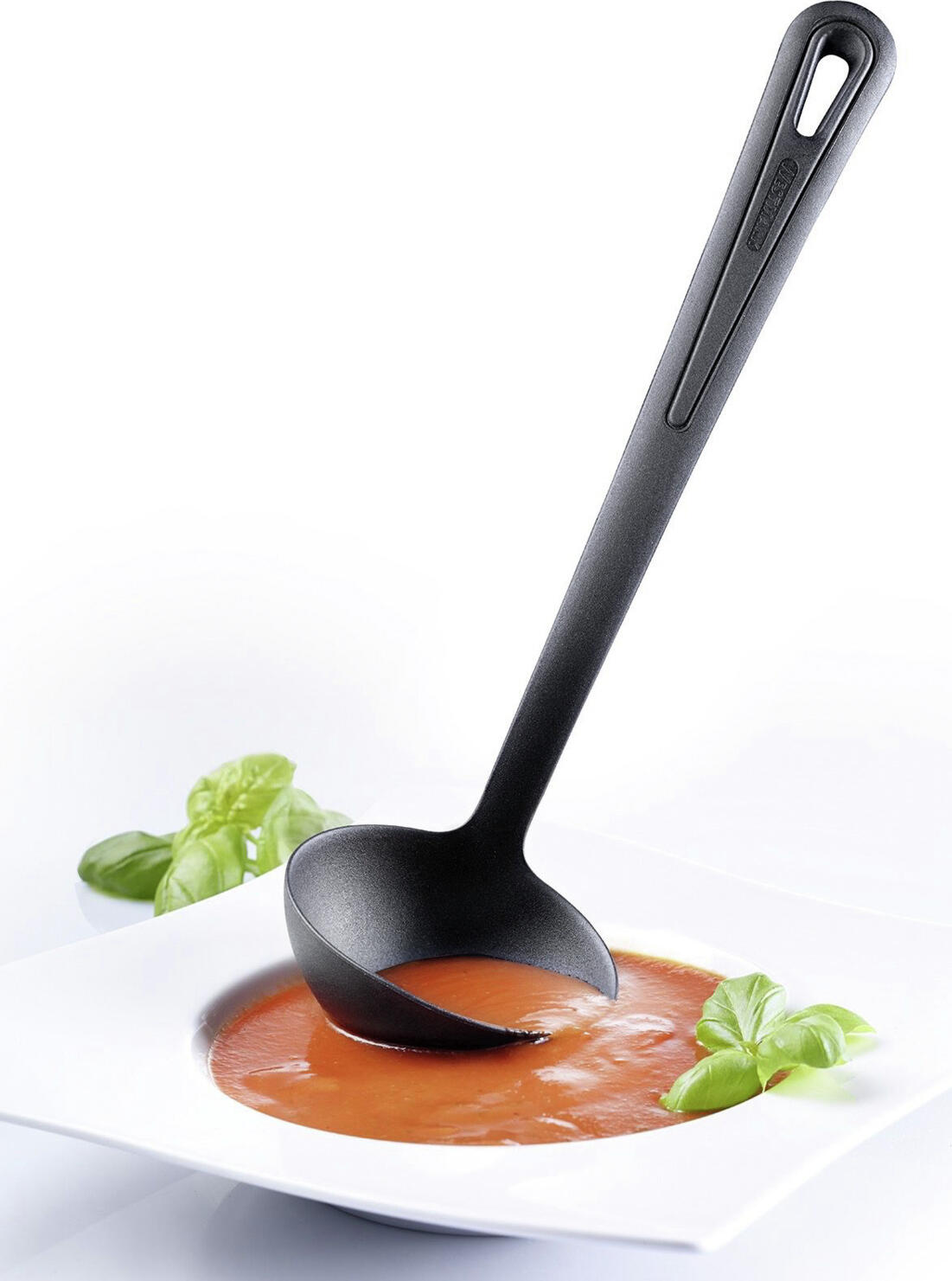Westmark Gentle Soup Ladle, High-Quality Polyamide, Heat Resistant up to 210°C, 31.5 cm, Black, Dishwasher Safe, Suitable for Coated Cookware